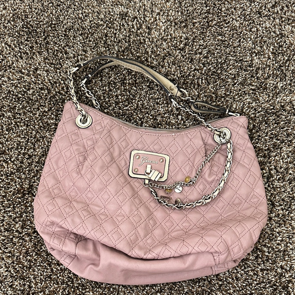 Guess Blush Quilted Shoulder Bag
